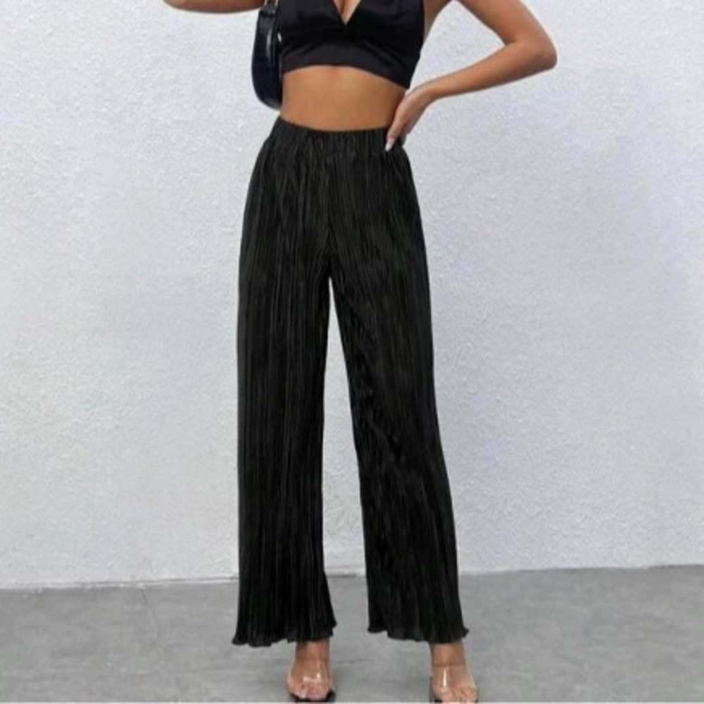 ZARA Elegant Women Pleated Casual Commute Pants